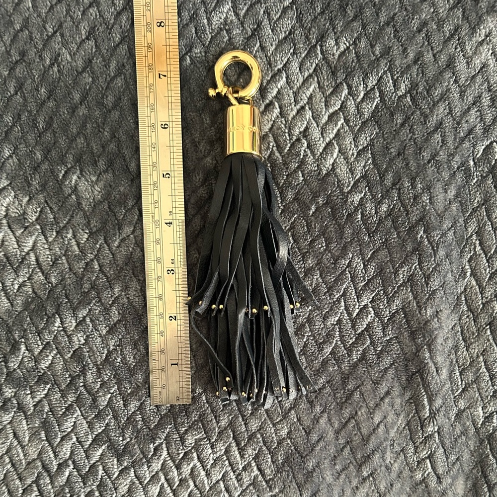 2 for $6 ! Juicy Couture navy leather keychain